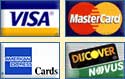 We accept Visa, Mastercard, American Express, and Discover